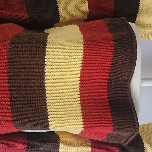 Next Era Juniors XL Striped Knitted V Neck Boho Hoodie Sweater - Picture 3 of 11